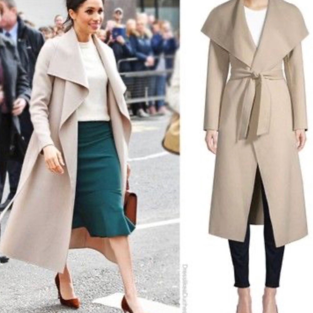 NWT Spring MACKAGE Sybil Wool & Shearling Coat, Meghan Markle favorite!
